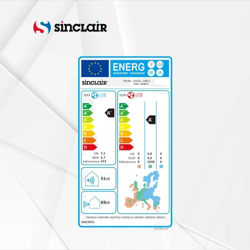 Kasetna klimatska naprava Sinclair 8,5 kW ASC-30BI2