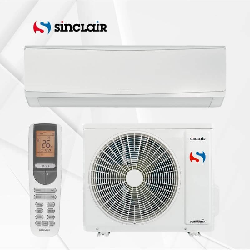 Stenska Sinclair klima Keyon SIH+SOH-12BIK2 3,2 kW notranja in zunanja enota