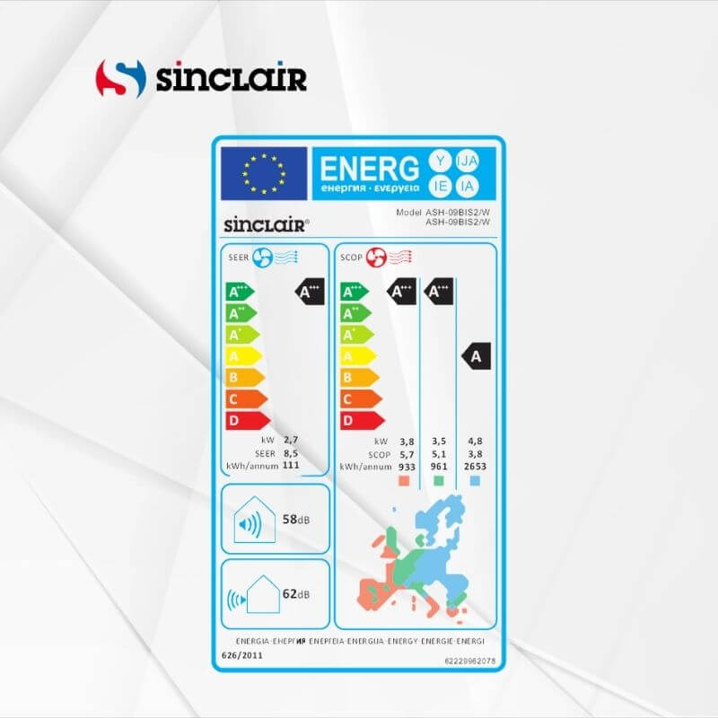 Stenska Sinclair klima Spectrum Plus ASH-09BIS2 2,7 kW