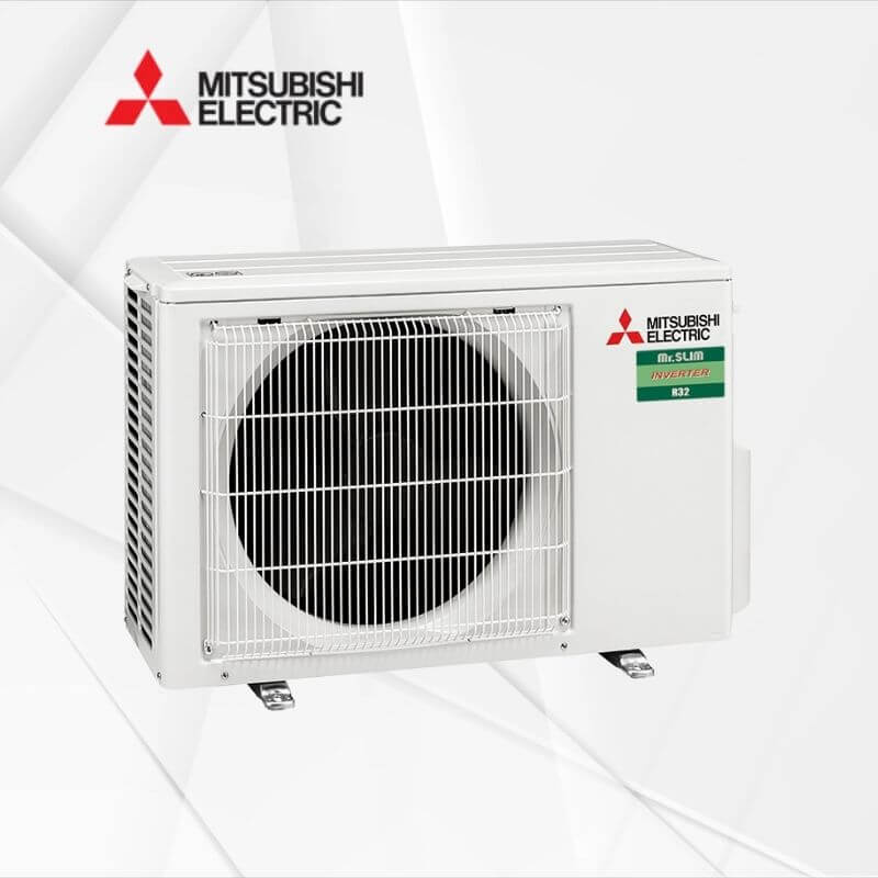Kanalska klimatska naprava Mitsubishi 2,5 kW SEZ-M25DA2SUZ-M25VA s stenskim žičnim upravljalnikom in tedenskim časovnikom notranja in zunanja enota
