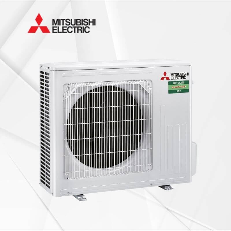 Kanalska klimatska naprava Mitsubishi 5 kW SEZ-M50DA2SUZ-M50VA s stenskim žičnim upravljalnikom in tedenskim časovnikom notranja in zunanja enota
