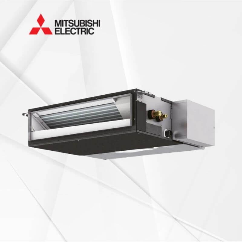 Kanalska klimatska naprava Mitsubishi 6,1 kW SEZ-M60DA2SUZ-M60VA s stenskim žičnim upravljalnikom in tedenskim časovnikom notranja in zunanja enota