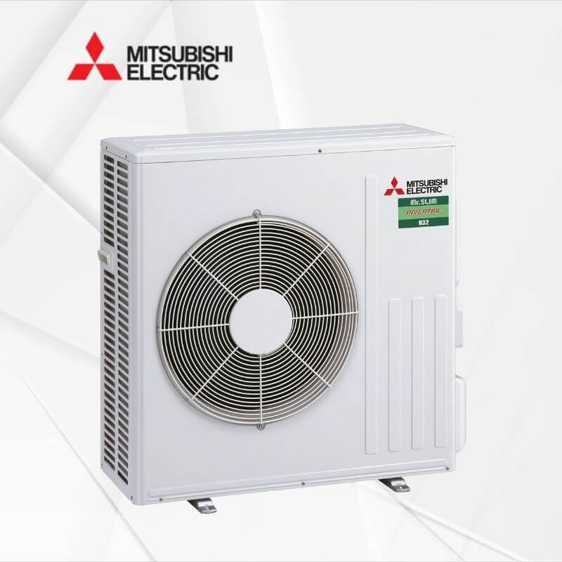 Kanalska klimatska naprava Mitsubishi 7,1 kW SEZ-M71DA2SUZ-M71VA s stenskim žičnim upravljalnikom in tedenskim časovnikom notranja in zunanja enota