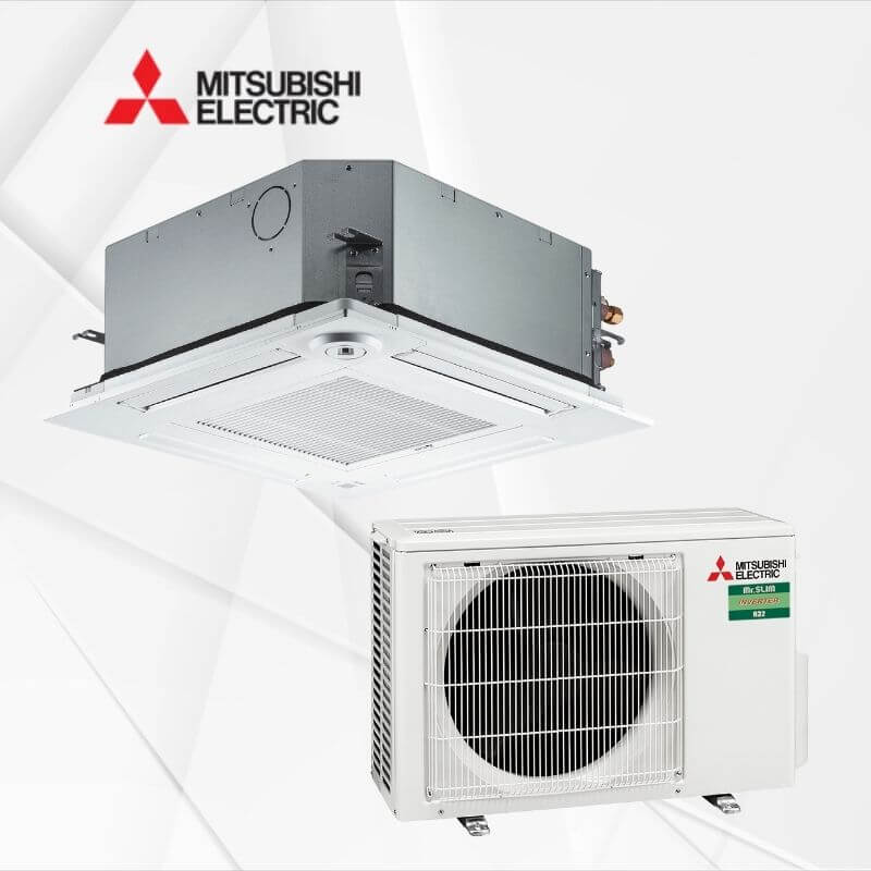 Kasetna klimatska naprava Mitsubishi 3,5 kW SLZ-M35FA2SUZ-M35VA notranja in zunanja enota