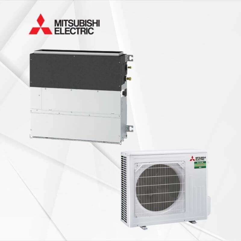 Talna vgradna klimatska naprava Mitsubishi SFZ-M35VASUZ-M35VA s stenskim žičnim upravljalnikom in tedenskim časovnikom notranja in zunanja enota