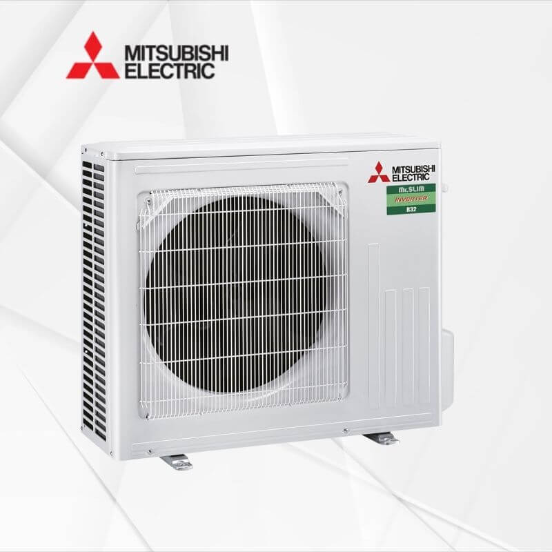 Talna vgradna klimatska naprava Mitsubishi SFZ-M35VASUZ-M35VA s stenskim žičnim upravljalnikom in tedenskim časovnikom notranja in zunanja enota